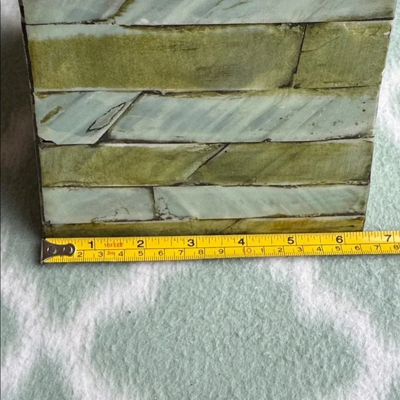 Vietnam mother of pearl overlay bamboo vase National Geographic - Picture 10 of 11